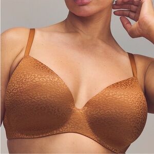 NWT Body by Victoria Lined Demi  Tan Leopard Print Bra 34DD